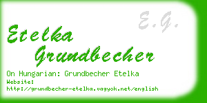 etelka grundbecher business card